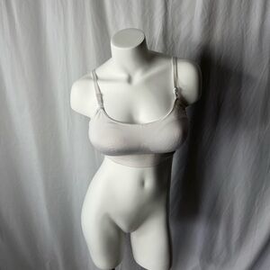 Warners® Dig-Free Comfort Band w/Seamless Stretch Wireless NUDE Bra -L